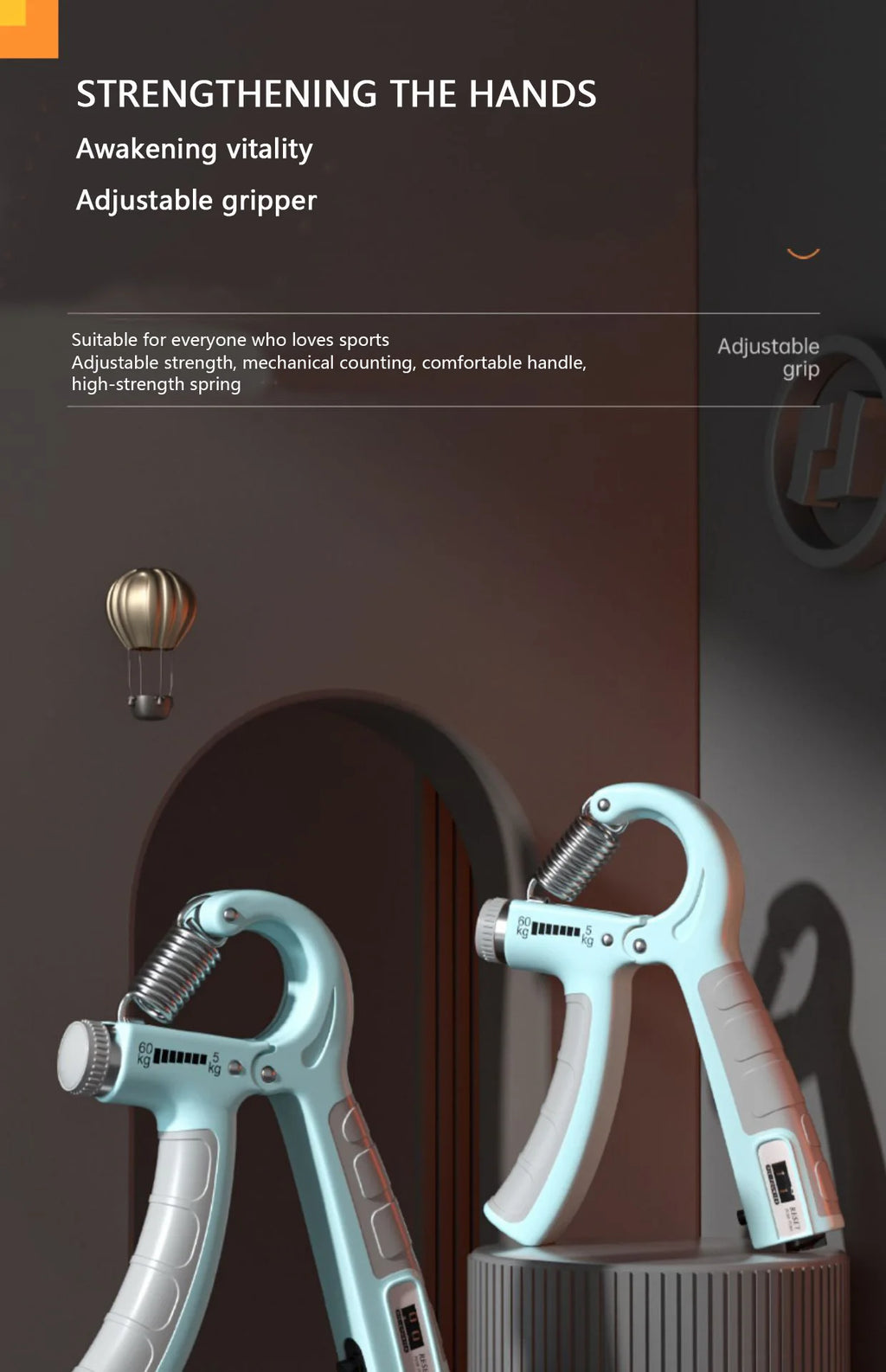 2025 NEW LA  Hand Grip Strengthener Forearm Strengthener 11lbs-132lbs Adjustable Resistance Hand Gripper for Workout