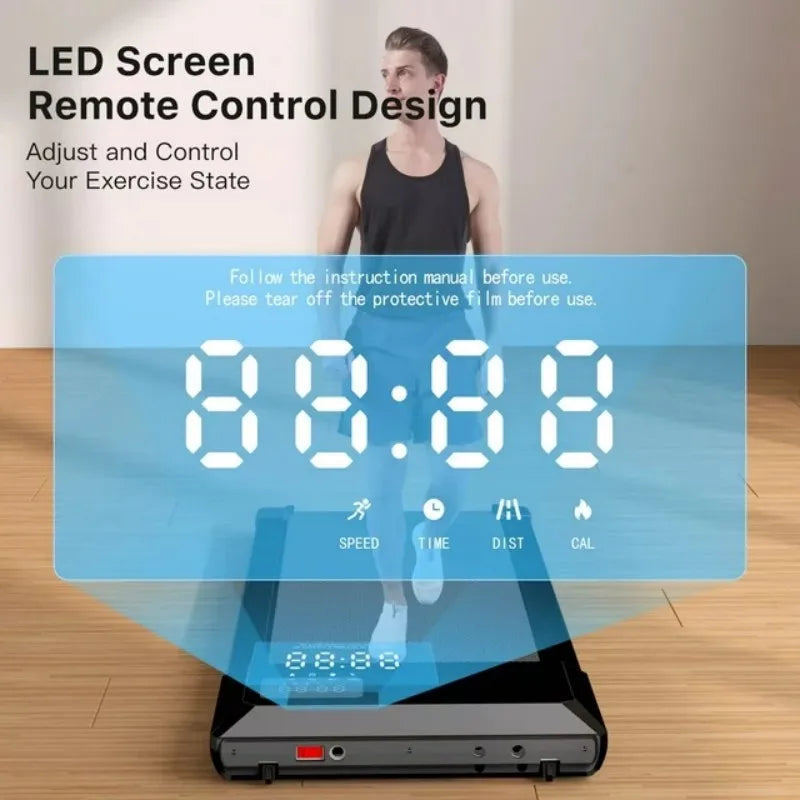 2in1 Powerful 2.5HP Walking Pad Treadmill 15.35*35.43" Belt Walkingpad 300LBS Quiet Portable Under Desk Pad for Home&Office