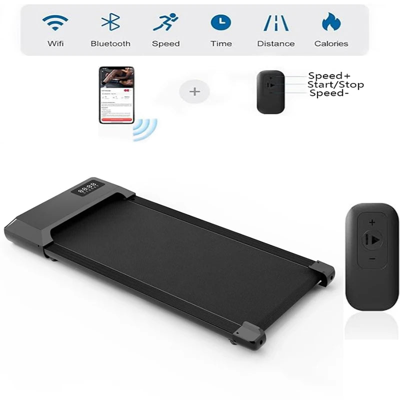 2in1 Powerful 2.5HP Walking Pad Treadmill 15.35*35.43" Belt Walkingpad 300LBS Quiet Portable Under Desk Pad for Home&Office